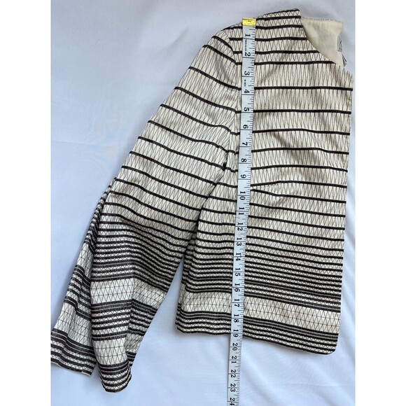 Talbots Cream Brown Embroidered Blazer Jacket Sze 10P Career Office Professional - Picture 9 of 9